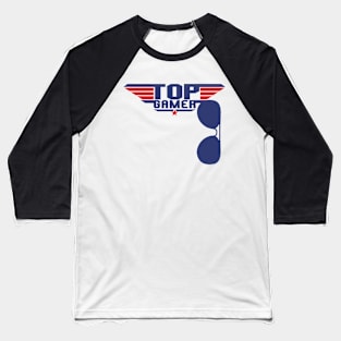 Top Gamer Funny Retro Cool Gaming Baseball T-Shirt